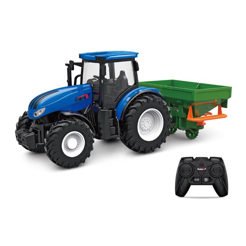 Alloy Remote Control Farmer Tractor Simulation Engineering Vehicle Electric Toy Farm Transport Vehicle 2.4G Remote Contro Vehicl