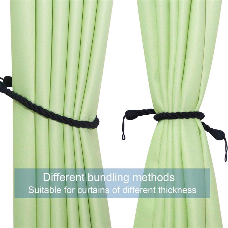 2 шт. подхваты для штор, оконные драпировочные веревки, хлопчатобумажные веревки, плетение галстуков, держатель для штор, пряжки, декоративные аксессуары для дома