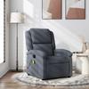 VidaXL Reclining Massage Armchair Dark Grey Velvet 371809