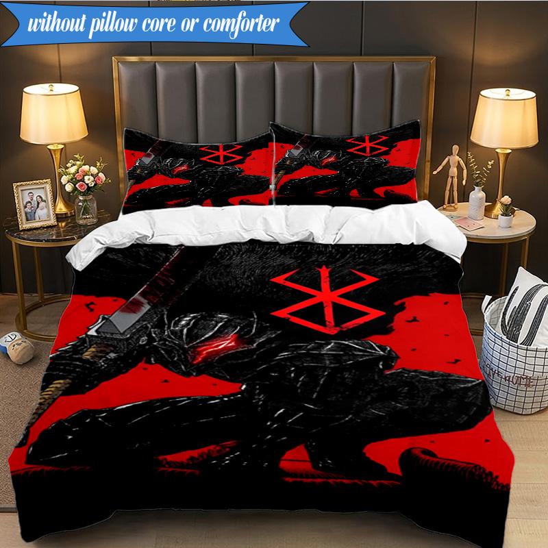 3PCS Dark Warrior's Rise Bedding Set,Including 1pc Duvet Cover And 2pcs Pillowcases Perfect for Bedroom, Dormitory, Fan Christmas gift