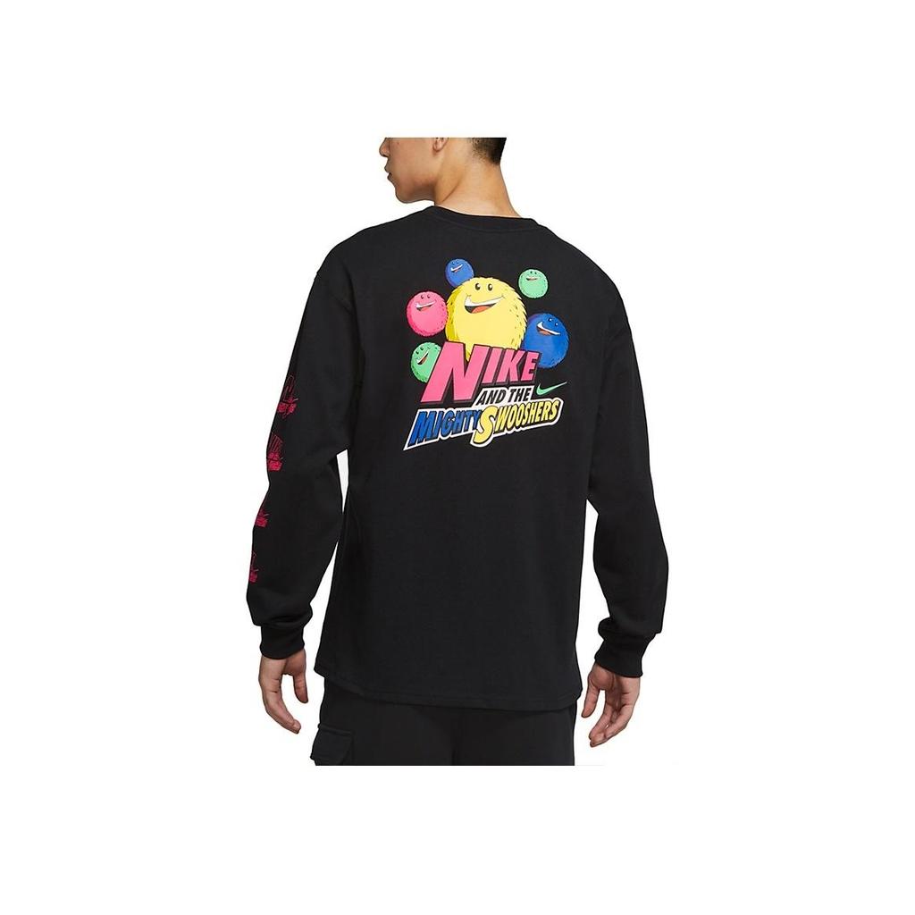Nike Sportswear Men's Cartoon Logo Long Sleeve T-Shirt Black Standard Fit DM7916-010