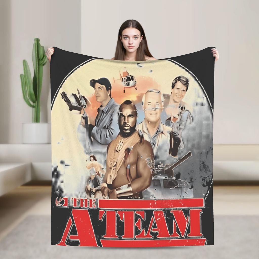 THE A TEAM Flannel Blanket Autumn Warm Soft Throw Blanket for Children Home Decor Novelty Bedspread Sofa Bed Cover