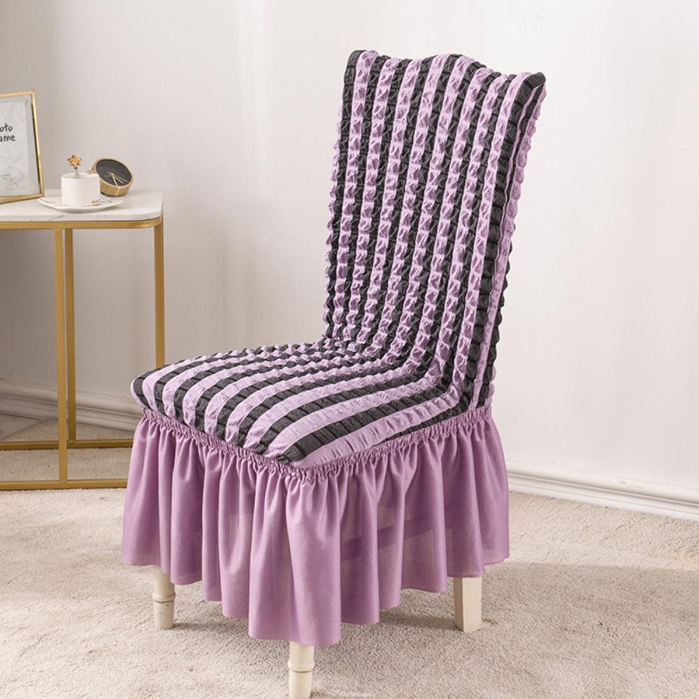 3D Bubble Lace Chair Cover Universal Stretchable Full Coverage Dining Chair Slipcover