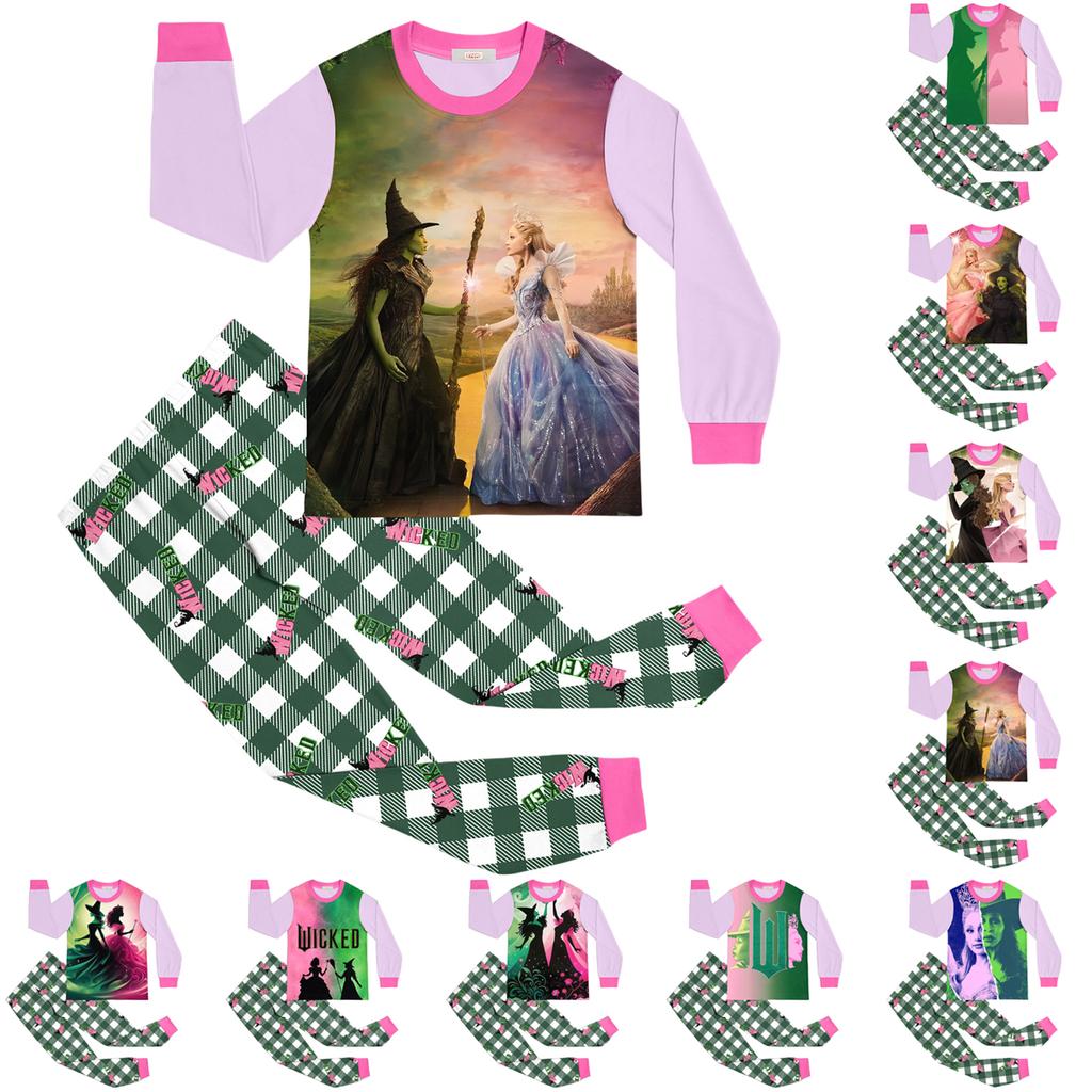 Children's Fashion Suit Skirt Round Neck Long Sleeve Top Pants