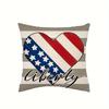 Милый патриотический узор Элементы Домашний декор Наволочка Гостиная Диван Полиэстер Наволочка на подушку с молнией