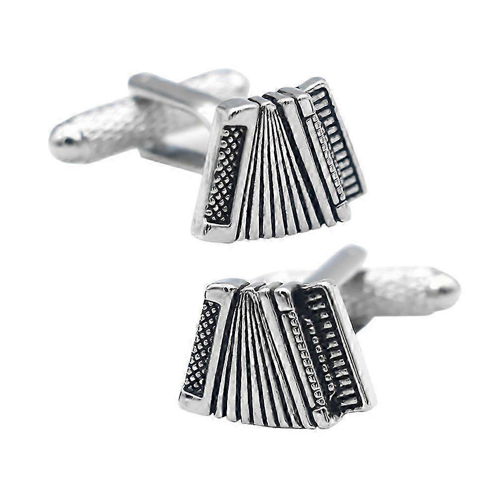 2pcs Men's Tuxedo Shirt Accordion Cufflinks Shirt Accessory
