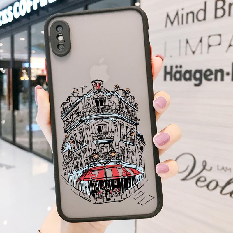 Travelling world travel Street painting Phone Case For Iphone 15 14 13 11 12 Pro Max 7 8 PLUS SE2 X XS XR Hard Matte Back Cover