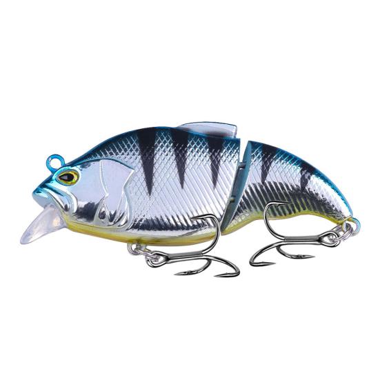 7.5CM/12G Multi-Jointed VIB Fishing Lure with Hooks Realistic 2-Section Swimbait Hard Artificial Bait Freshwater Saltwater Fishing Accessories