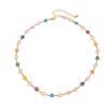 Hip-Hop Niche Colorful Pentagram Crystal Necklace for Men High-End Niche Collarbone Chain Men's Jewelry