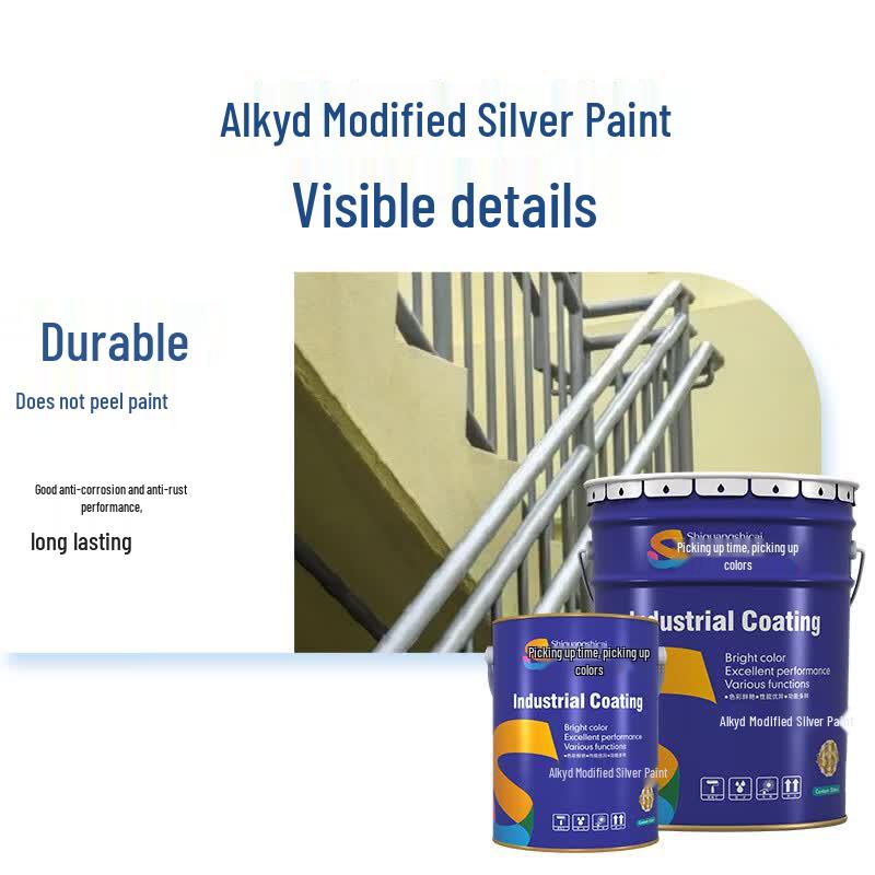 Quick-Dry Alkyd Silver Anti-Rust Metal Paint