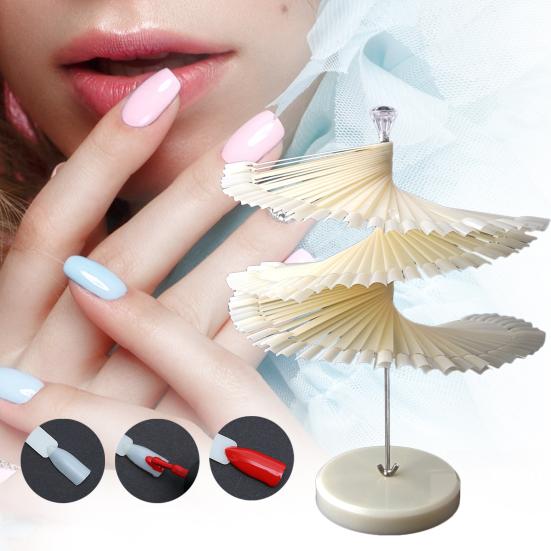 Подставка для гель-лака Поворотная съемная гладкая кромка Многоразовая витрина Лак для ногтей Пластиковый гель-лак для маникюра