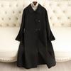 Autumn and Winter New Double-sided Cashmere Coat High-end Commuting Long Temperament Loose Horn Buckle Wool Coat