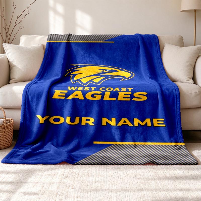 west coast eagles Customizable name outdoor blanket soft cozy and warm Multi-purpose office blanket outdoor camping and travel blanket all