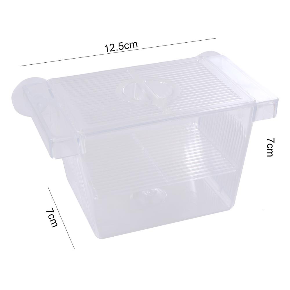 Изоляционная коробка для разведения рыб в аквариуме из прозрачного акрила с присосками для инкубатора для детенышей креветок-клоунов