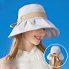 Рыбацкая шляпа с бантом, женская летняя шляпа от солнца с полями, защита от ультрафиолета, шляпа-ведро, пляжная шляпа от солнца, солнцезащитный козырек