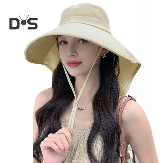 Sun Hat for Men Women Wide Brim UV Protection Bucket Hats with Neck Flap Summer Fishing Hat for Hiking Travel And Outdoors