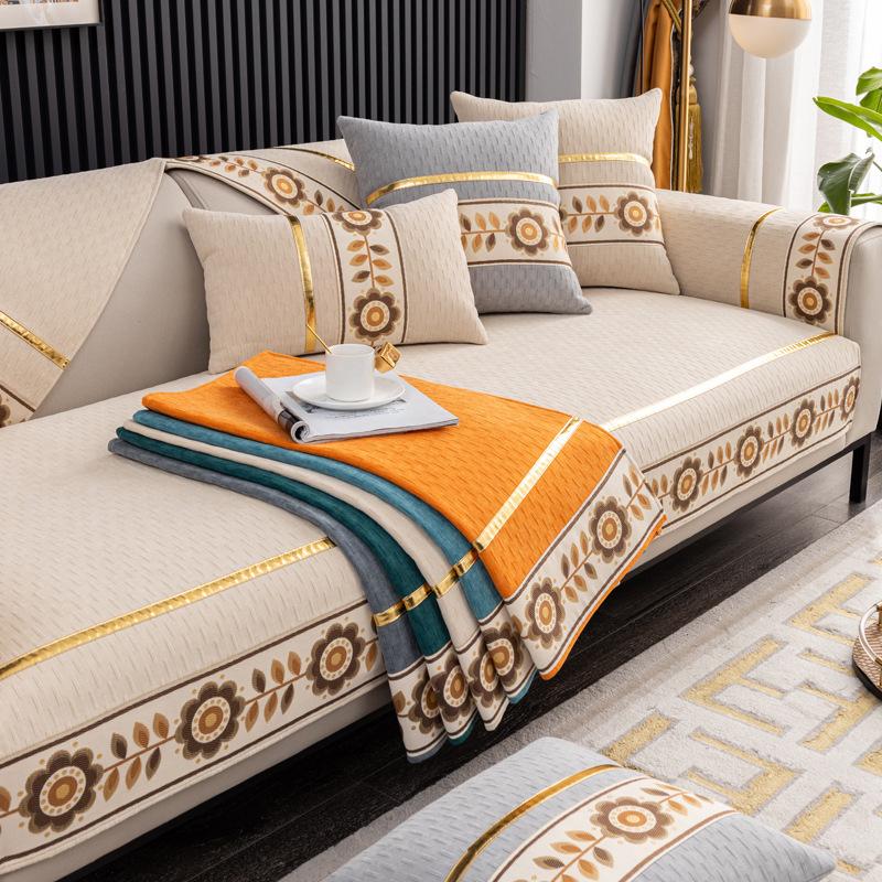 Диванная подушка, универсальная для всех сезонов, кожаная ткань, нескользящая, легкий чехол в роскошном стиле, универсальный чехол для подушки, утолщенный