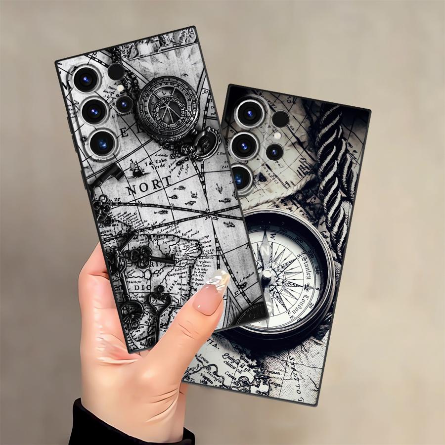 Ретро Карта Стол Чехол для Телефона для Samsung Galaxy S26 Ultra S21 FE Note 20 8 9 10 S24 S25 Plus S23 S10 S9 S20 Ultra