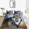 Роскошный новый комплект пододеяльников с 3D принтом волка для девочек и мужчин, для взрослых, двойной, двойной, дышащий комплект постельного белья