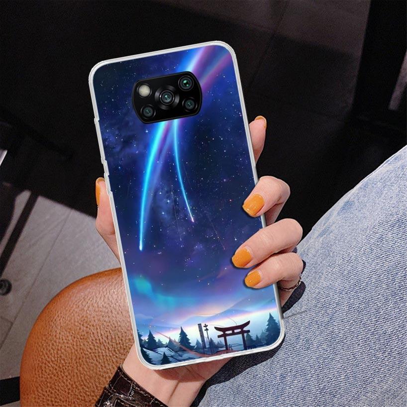 Эстетичный Аниме Пейзаж Чехол для Телефона для Xiaomi Poco X5 X6 X7 Pro X4 Gt F7 Ultra M8 M7 Redmi 15C 15 13C 13 12C 12 Уникальная Крышка Coq