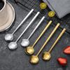 Ложки из нержавеющей стали, Ложки, Столовая посуда, Кофейные ложки, Бытовые маленькие круглые ложки, Десертные ложки, Кружки, Ложки для перемешивания, Золотые и серебряные ложки