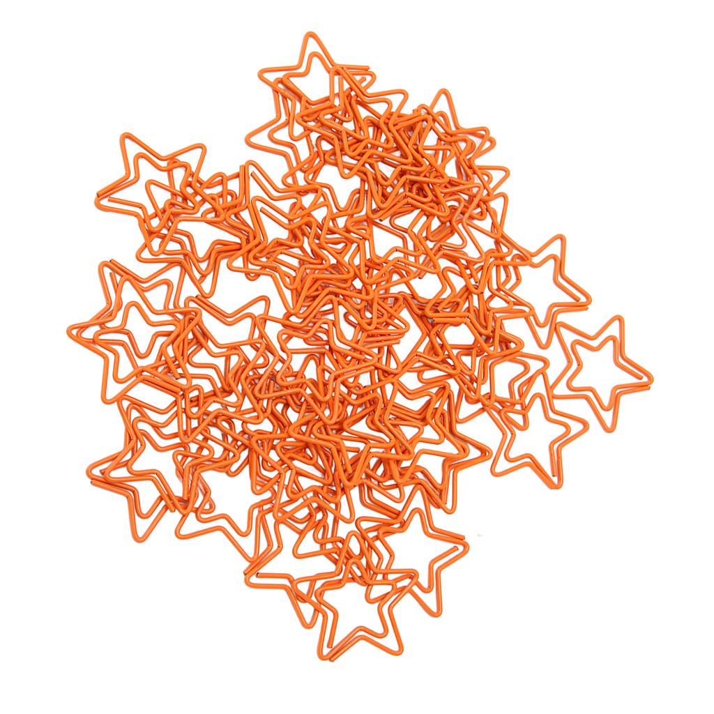 50Pcs Fancy Paperclips 5 Pointed Star Style Metal Widely Applicable Cute Paper Clips for Off