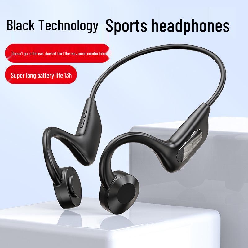 Спортивные Bluetooth 5.0 наушники с костной проводимостью, слотом для карты и цифровым дисплеем