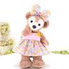Cushu Cush Duffy Shellie May Plush Dress Up Costume Pink Floral Camisole Dress and Ribbon Set CDS408S 2-Piece