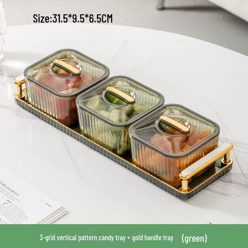 Прозрачная тарелка для закусок и фруктов для гостиной - коробка для демонстрации конфет, орехов и сухофруктов