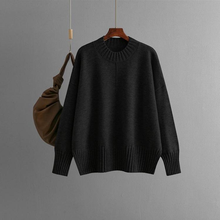 Knit Sweater Diamond Women Long Sleeve Casual O Neck Autumn Winter
