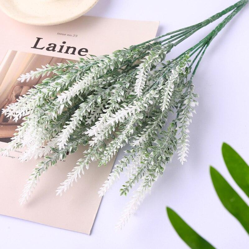 Искусственные цветы Флокированные устойчивые лавандовые связки искусственные растения свадебный букет для свадьбы в помещении на открытом воздухе для дома, кухни, офиса, декор