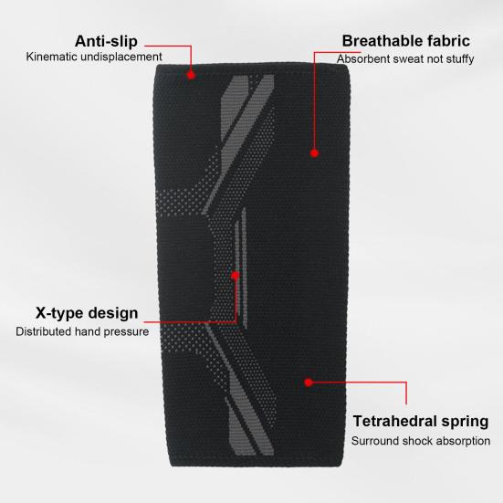 1 шт. Вязаный компрессионный налокотник при тендините, теннисном локте, дышащий, влагоотводящий, мужской, для фитнеса, бега, баскетбола, защита локтя, протектор для руки