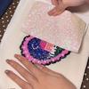 6Pcs/set Shining Rainbow Glitter Baking Cloth Heat Resistant Ironing Sheets  Handmade Hobby