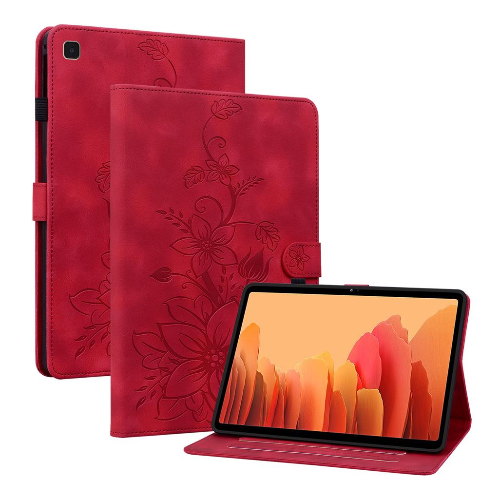 For Samsung Galaxy Tab A7 10.4 (2020) (SM-T500 (Wi-Fi only); SM-T505 (LTE)).PU Leather Exquisite Floral Embossed Design Tablet Case