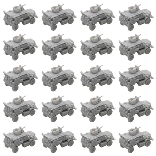 20-Piece Cougar 4x4 MRAP Tank Model Kit, Unpainted, Transport Vehicle Model Set for DIY Craft Enthusiasts (1/700 (8mm))