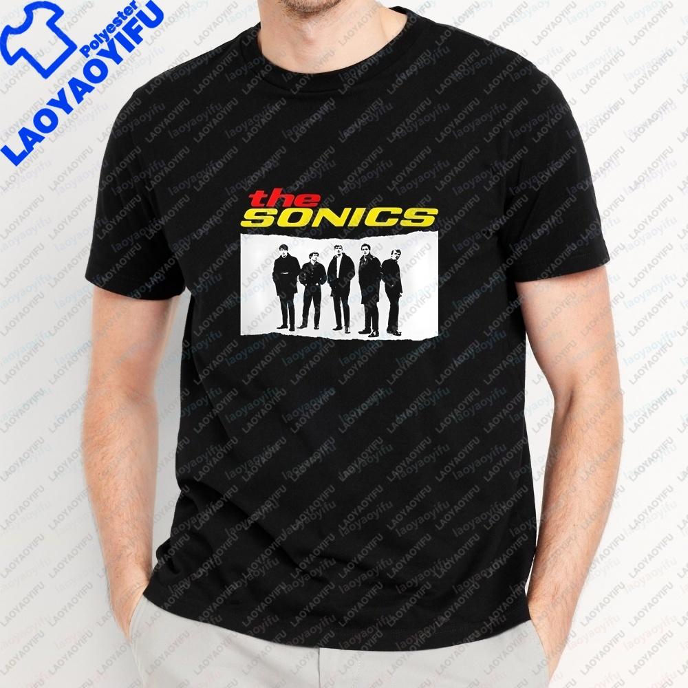 Streetwear Retro The Sonics Rock Band Fashion ShortSleeved Unisexs And Unisexs Universal RoundNeck Comfortable TShirt