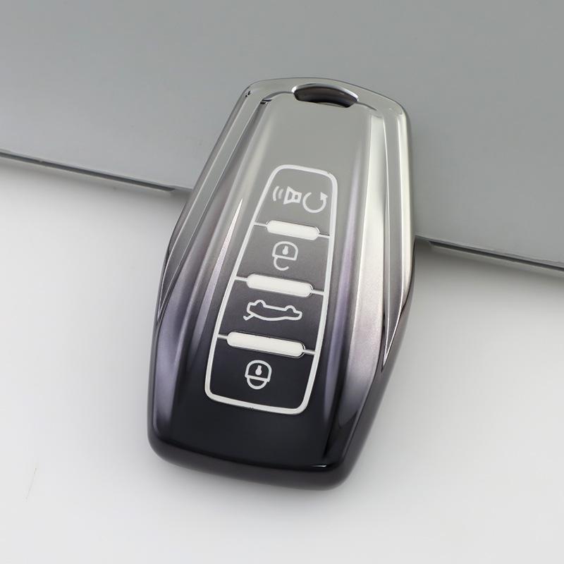 Чехол для ключа Geely Emgrand: Кожаный чехол премиум-класса для моделей Binyue, Borui, Vision X6, Haoyue, Jiaji