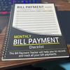 Monthly Bill Payment Notebook, Bill Tracking and Payment Record List, Spiral Bound, 8.46 X 11.02 Inches