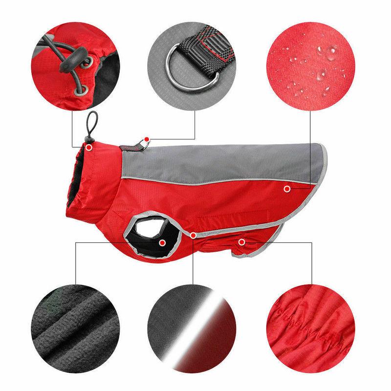 Новая осенне-зимняя теплая одежда для собак, уличное пальто, непромокаемый плащ для собак, одежда для домашних животных