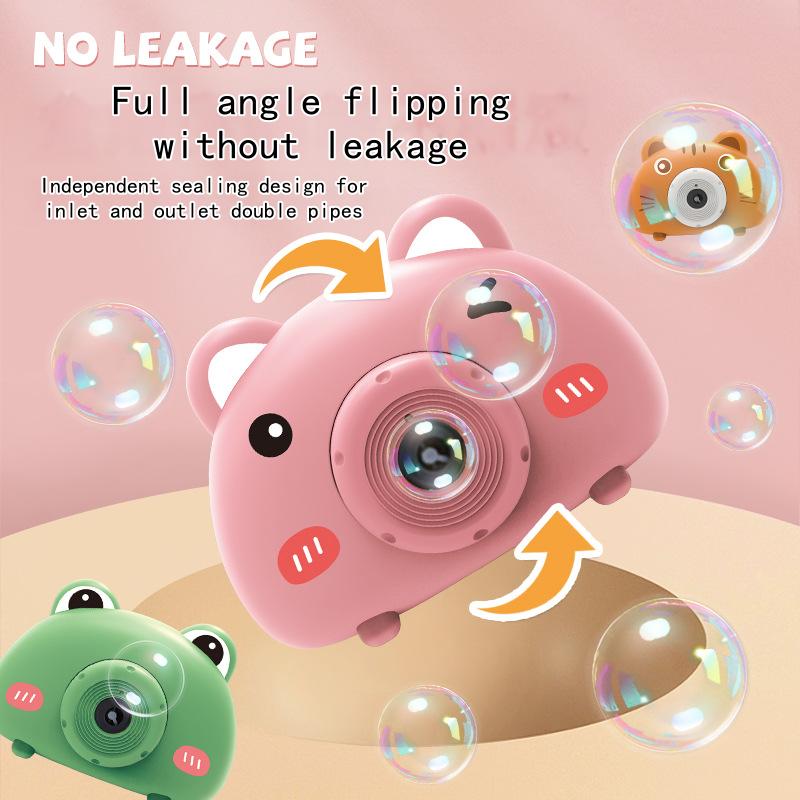 CUTEPIG Kids Bubble Camera Toy with Gattling Bubble Gun, Bubble Show Machine