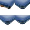 Used AUTHENTIC HERMES Azap Silk in Compact coin purse Blue france Epsom/silk
