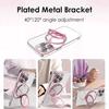 Coque Silicone Transparent pour iPhone 16 Pro Max avec Support Magnétique - Protection Antichoc Rose