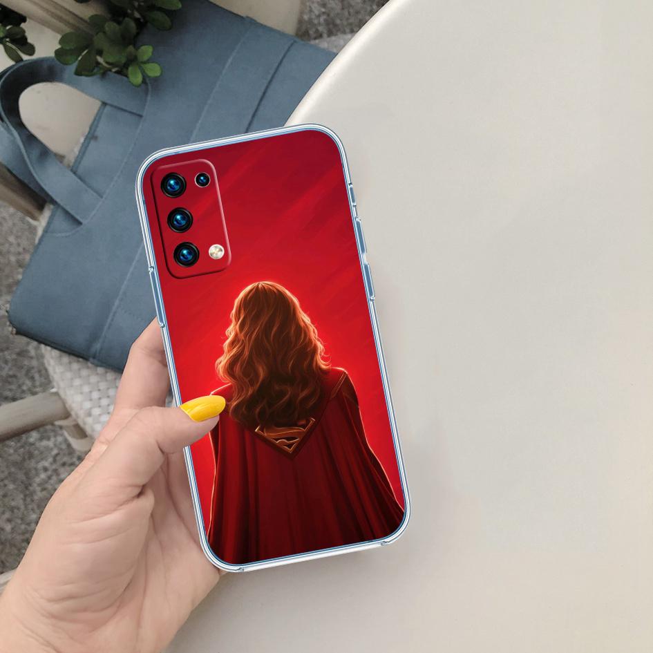 PP60 Прозрачный чехол для телефона Supergirl для Motorola Moto G40 G04 G05 One Ace Action Fusion + Plus Hyper Macro Vision Zoom