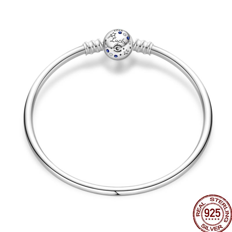 925 Silver 17-20CM Heart Pave Zirconia Original Bracelets Infinity Bracelet Fit DIY Charms Bead Birthday Jewelry Gifts Hot Sale