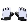 1 пара велосипедных перчаток белые противоскользящие дышащие амортизирующие перчатки без пальцев для дорожного мо
