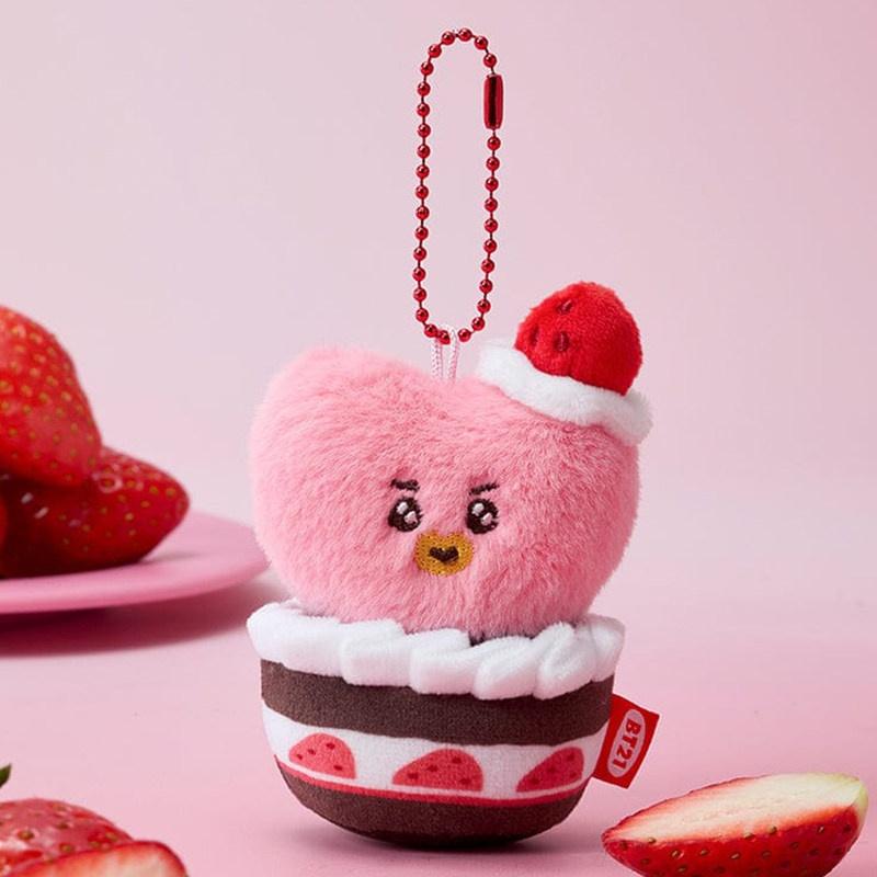 10 см Аниме мультфильм bt21 COOKY SHOOKY плюшевая игрушка креативный клубничный торт вечеринка плюшевая игрушка подвеска рюкзак брелок аксессуары