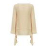 Women Fashion Plus Size Irregular Casual Linen Long Sleeve  Neck Blouse