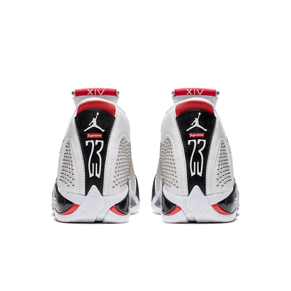 BV7630-106 Supreme Nike Air Jordan 14 Retro Белый Университетский Красный (Мужской)