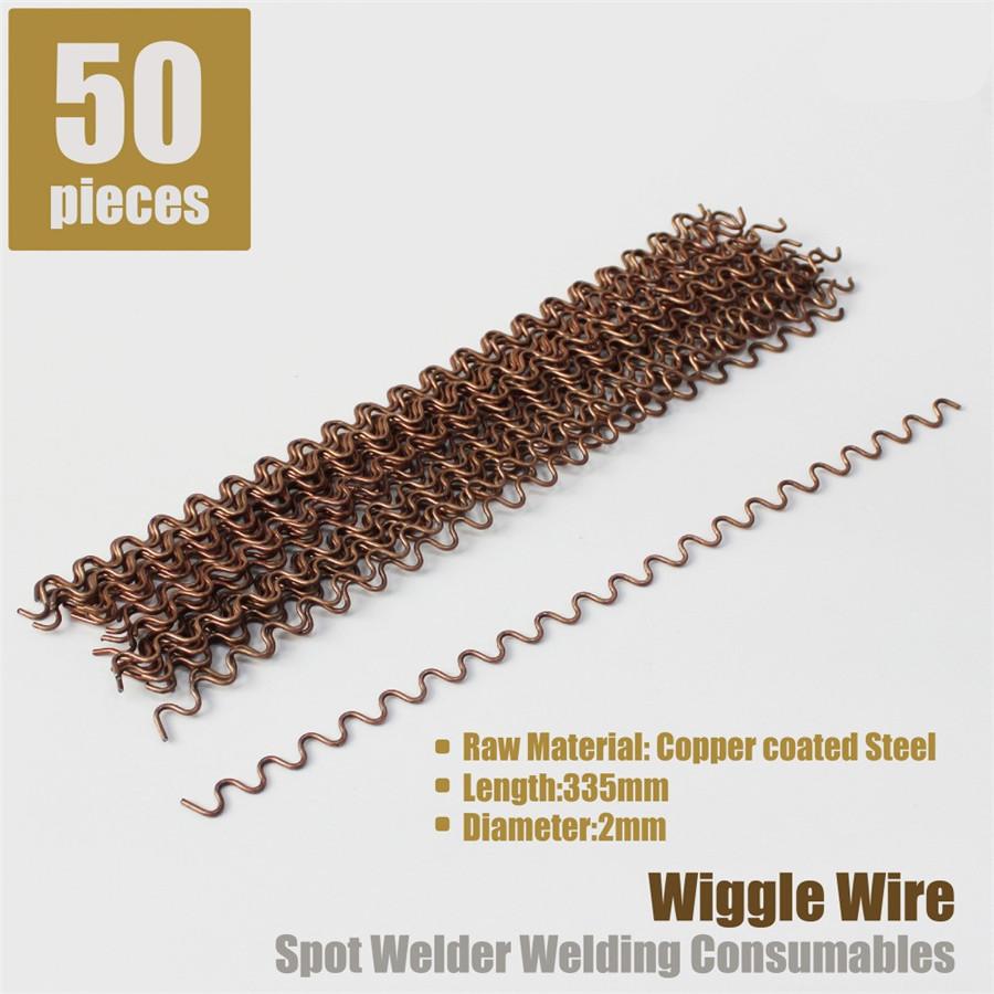 50Pcs Wiggle Wire Wave 2Mm Dent Repair Fix Spot Welding Thick Body Work Puller