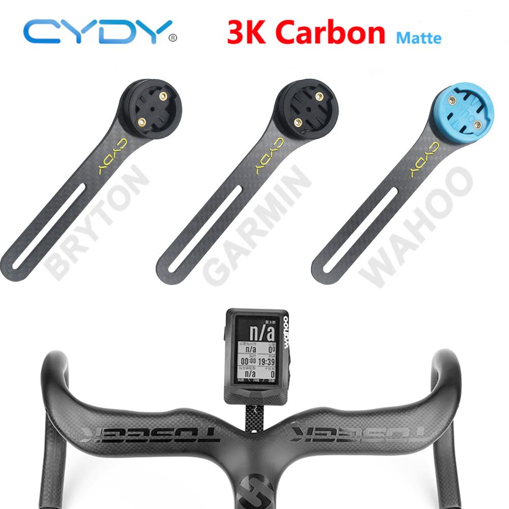 CYDY 3K Carbon Computer Edge130 200 Mount Holder Road Bike Handlebar Light Lamp Clip Camera Garmin Wahoo Bryton Rider420 Cycling 1